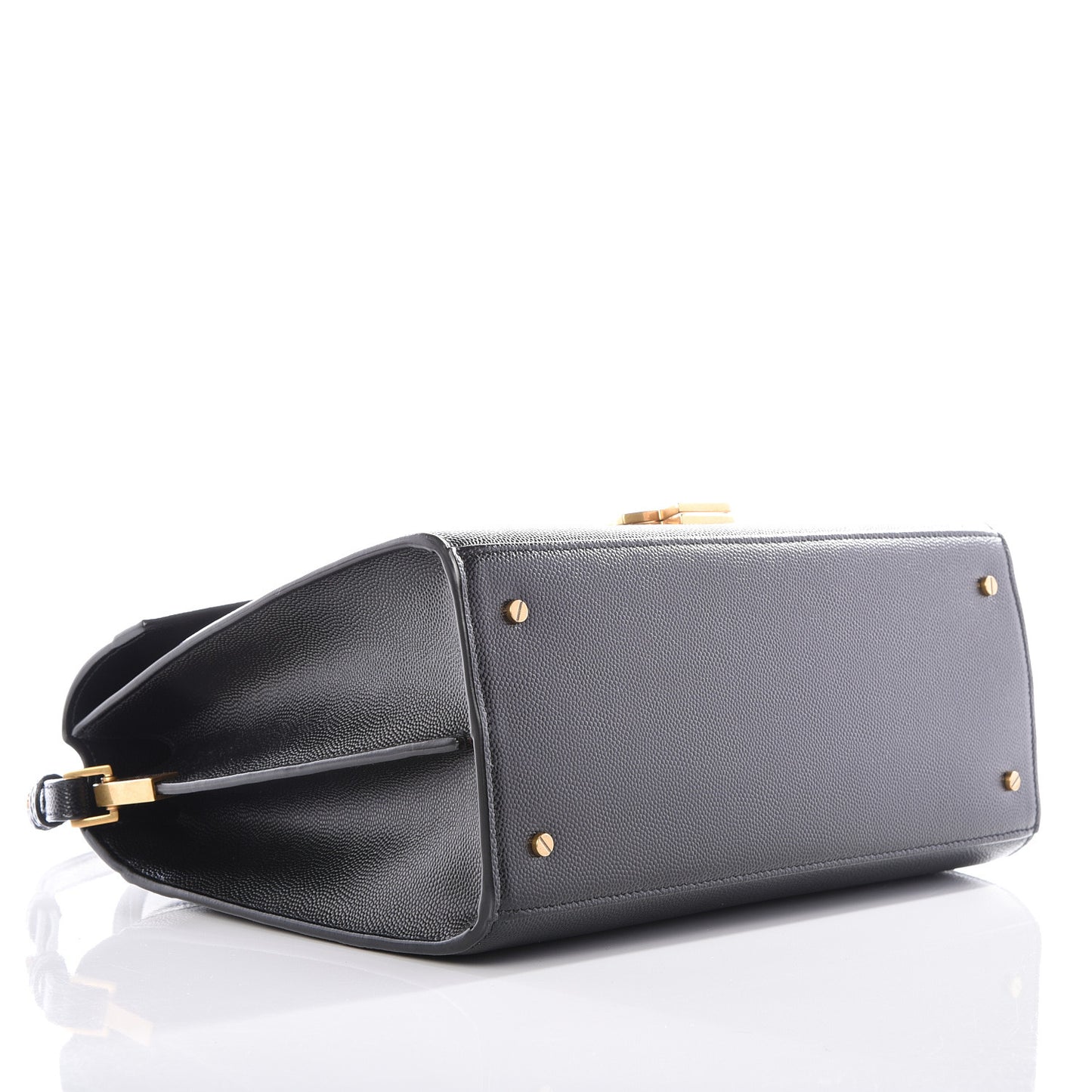 Grain de Poudre Medium Classic Monogram Cassandra Top Handle Black Rouge Legion