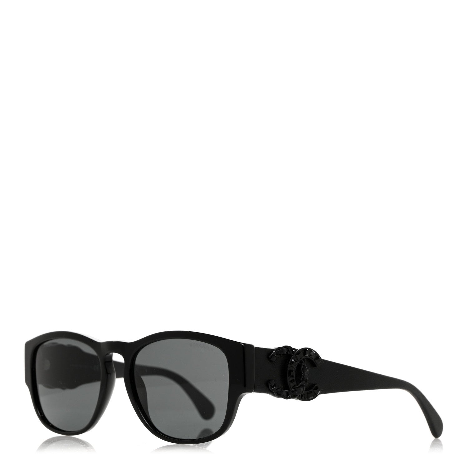 Chanel Acetate Crystal Baguette Chain CC Sunglasses 5454-Q-A Black 1 of 8