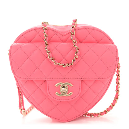 Chanel Lambskin Quilted CC In Love Heart Bag Pink 1 of 11