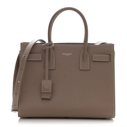 Saint Laurent Grained Calfskin Topstich Baby Sac De Jour Taupe 1 of 20