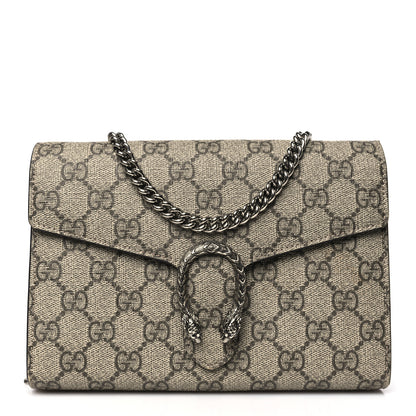 Gucci GG Supreme Monogram Mini Dionysus Chain Wallet Beige Taupe 1 of 11