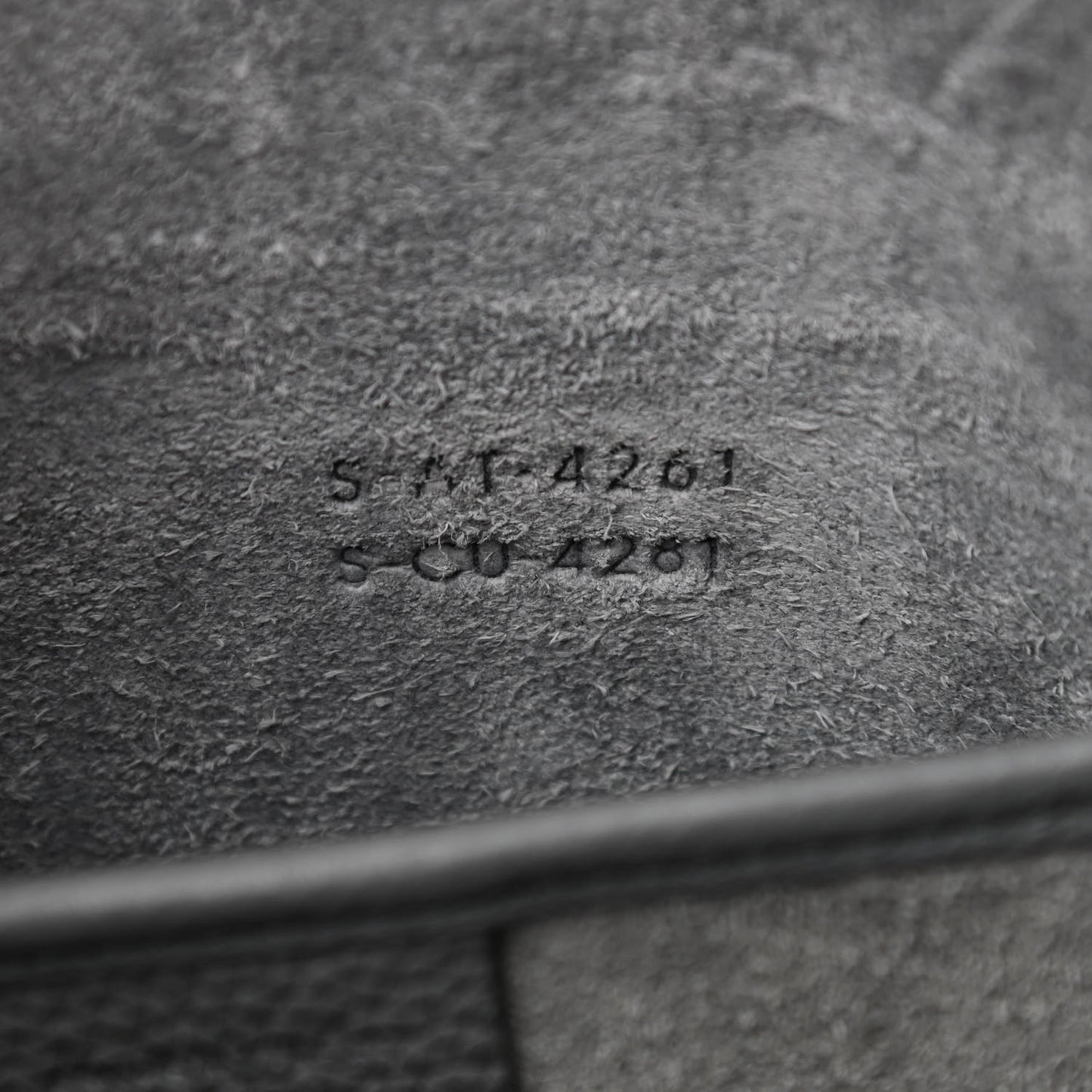 Drummed Calfskin Nano Luggage Kohl