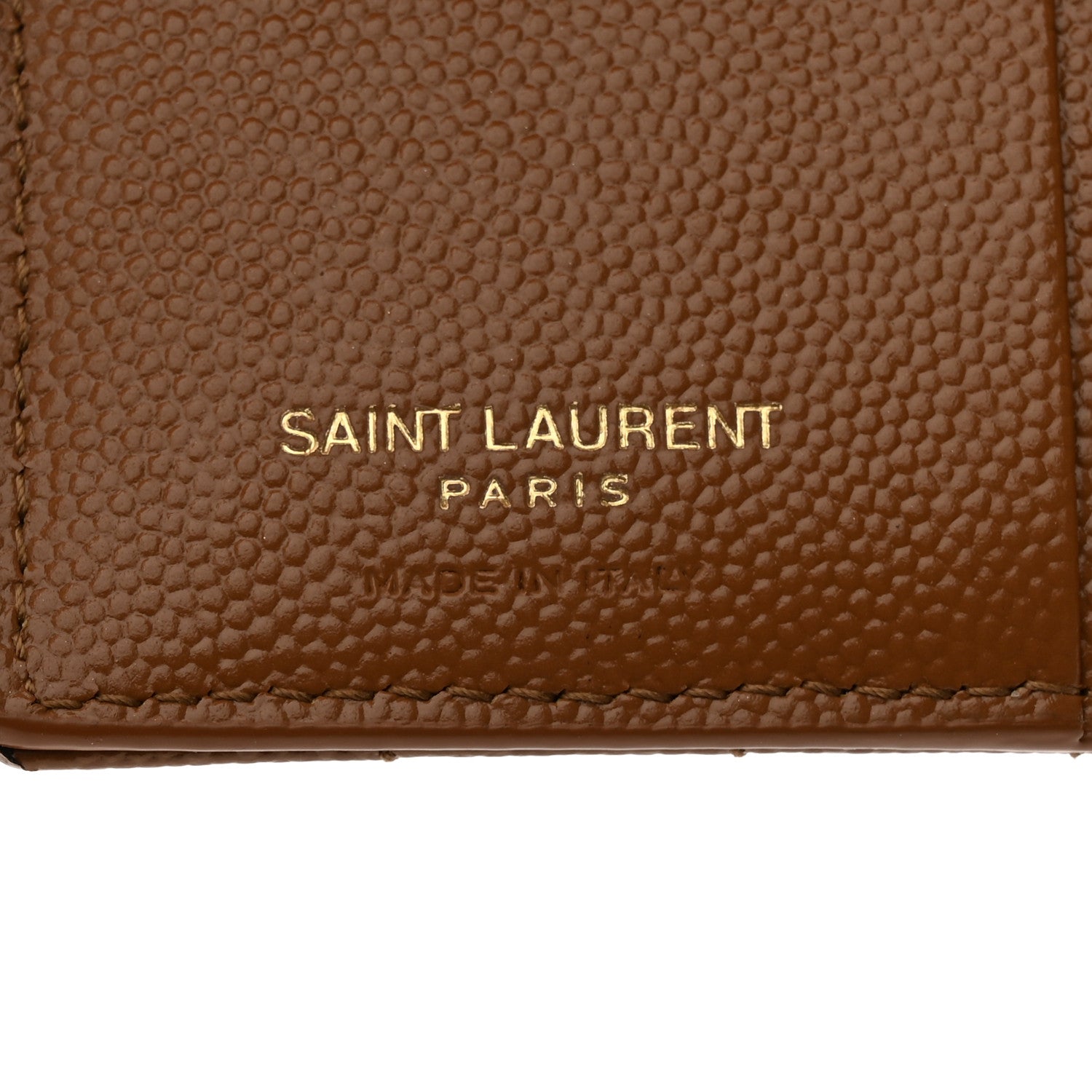 Saint Laurent Grain De Poudre Matelasse Chevron Monogram Zipped Card Case Natural Dark 6 of 7