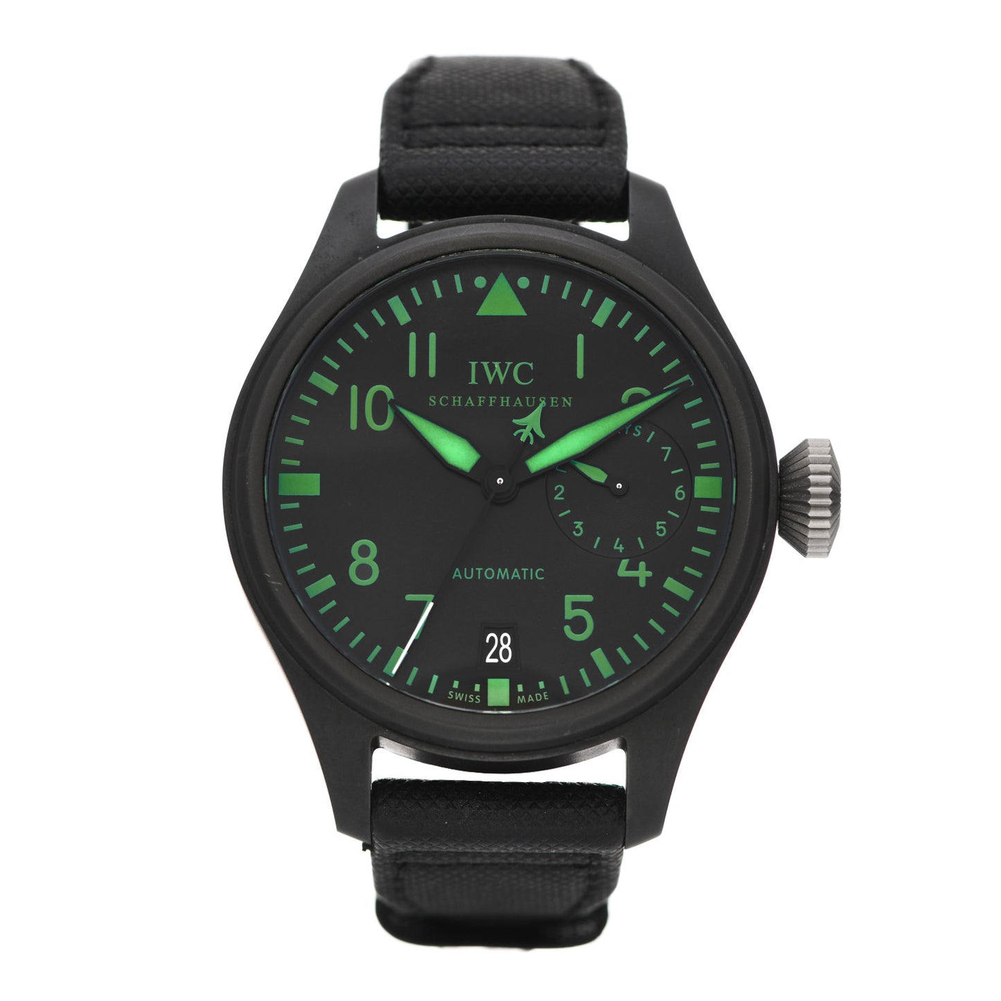 Stainless Steel Ceramic Nylon 46mm Top Gun Edition Big Pilot Automatic Watch Black IW501903