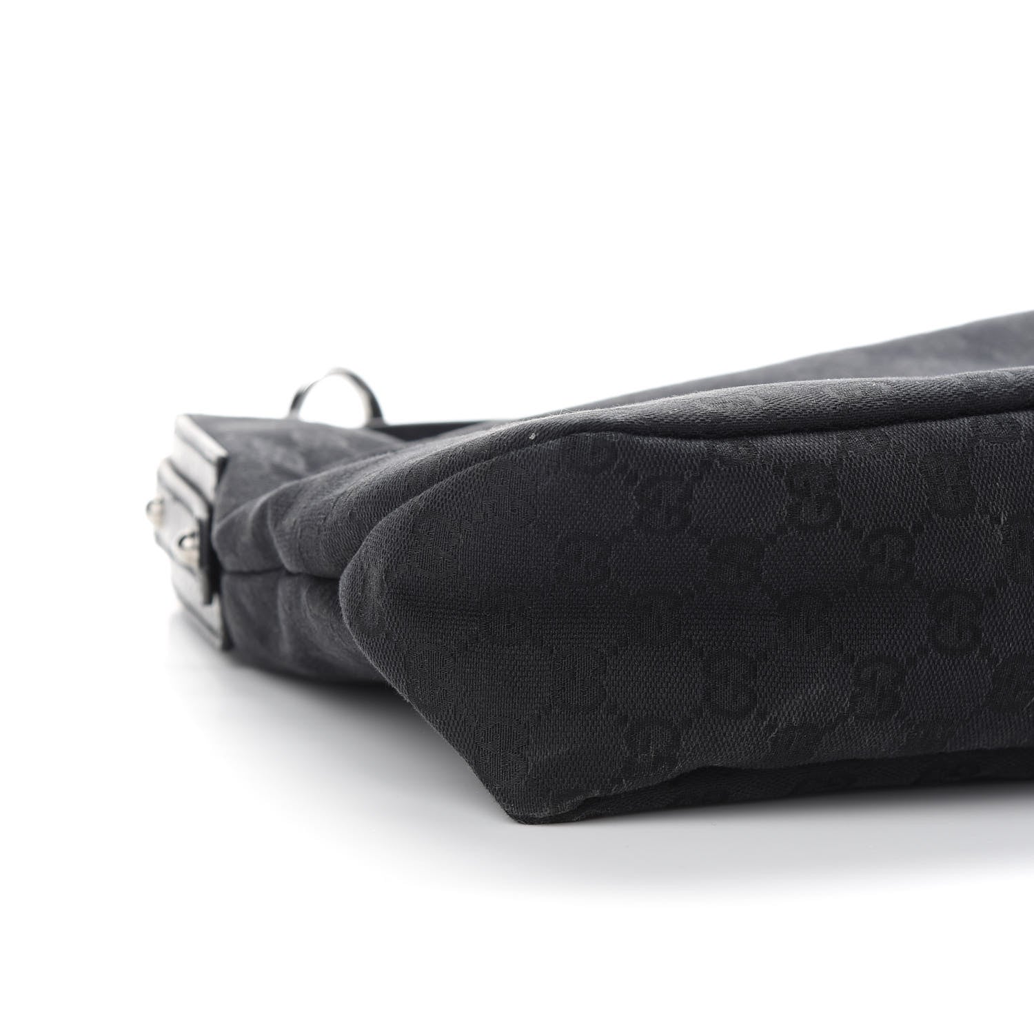 Gucci Monogram Medium Horsebit Chain Hobo Black 6 of 10