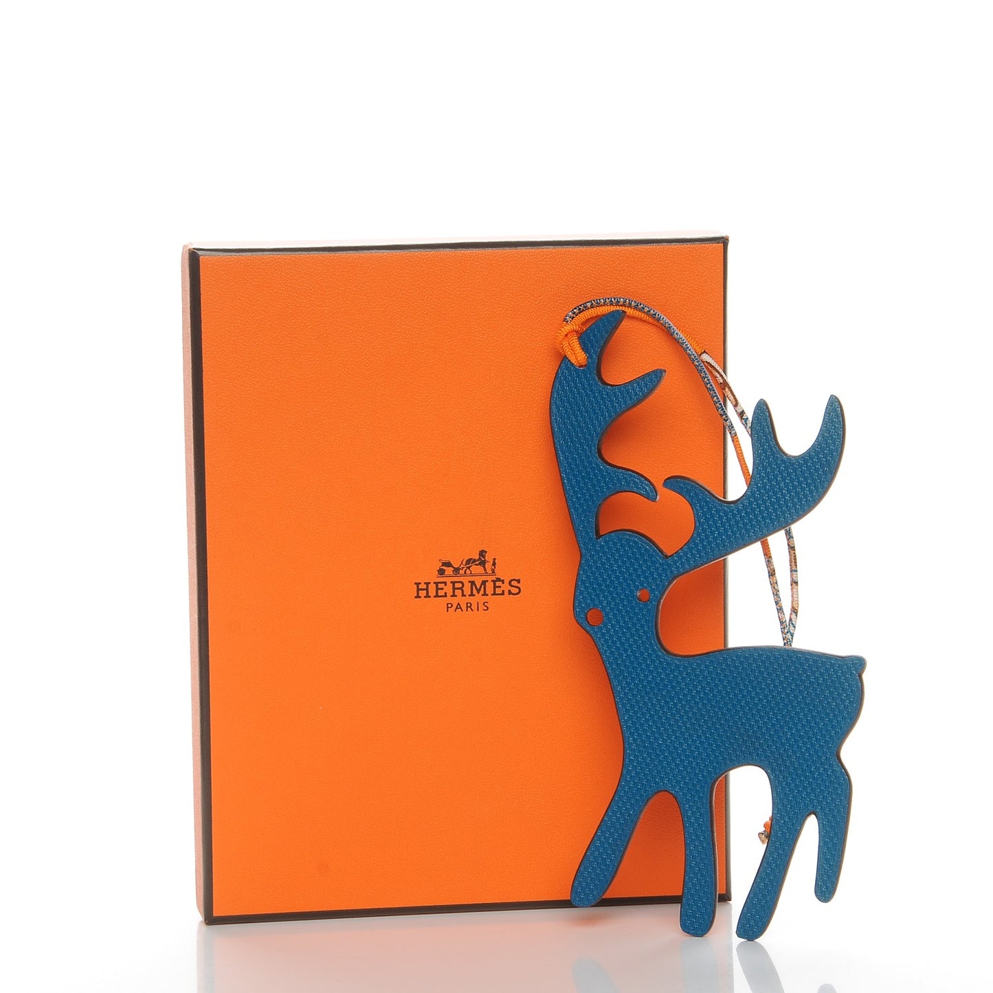 Togo Grain d'H Petit H Reindeer Bag Charm Rouge Grenat Colvert
