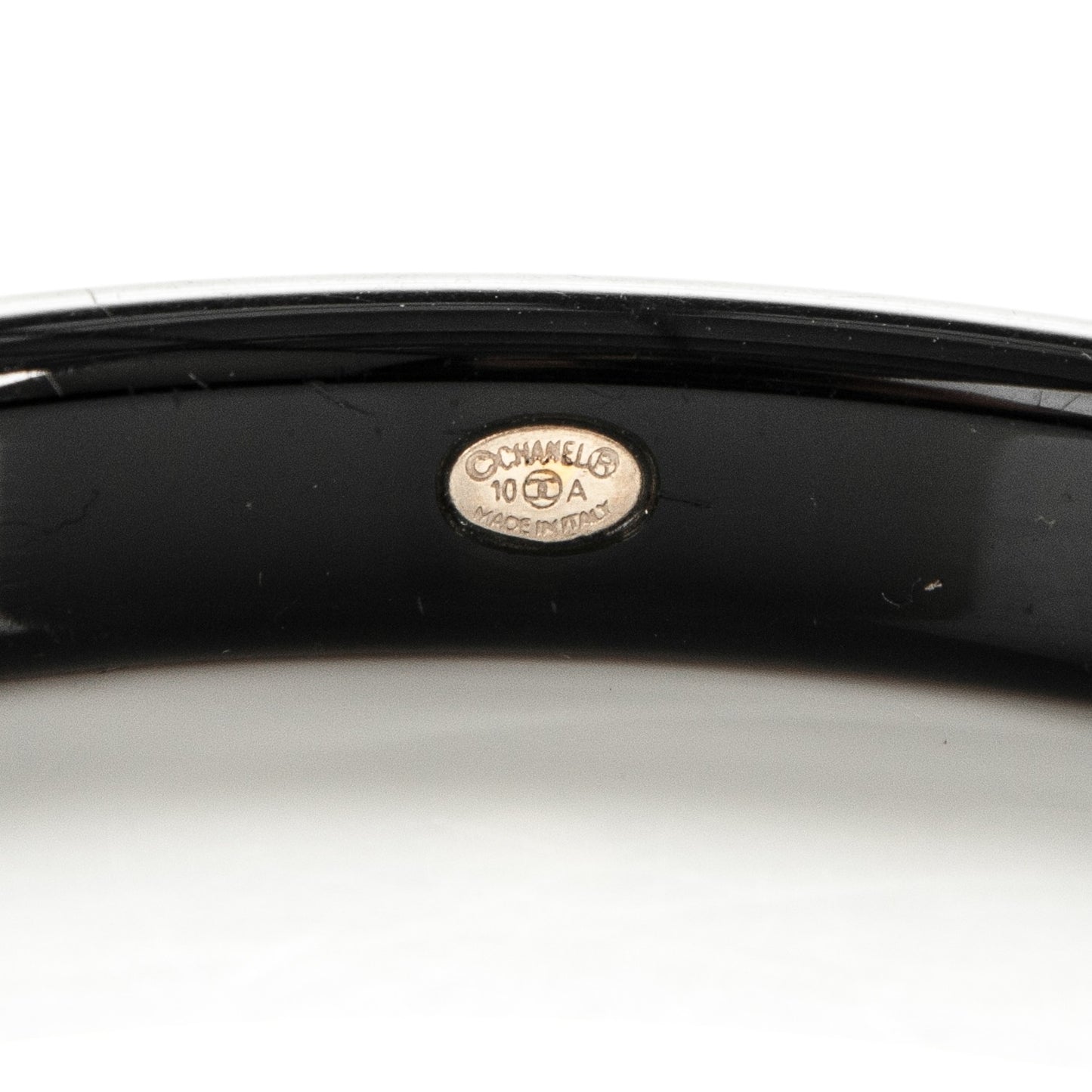 Resin Mother of Pearl CC Bangle Black