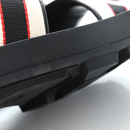 Gucci Nylon Cirano Lux Stripe Mens Cleat Sole Slingback Sandals 11 Ecru Poppy Black 9 of 9