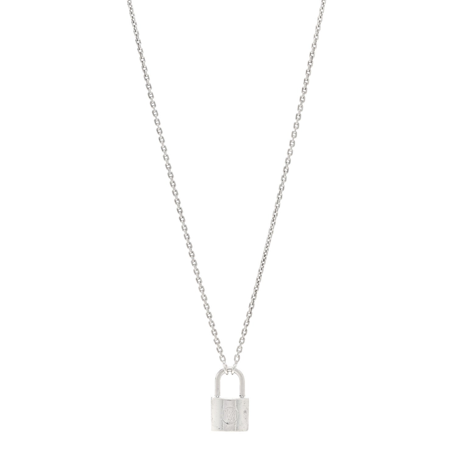 Louis Vuitton Sterling Silver Lockit Necklace 1 of 4