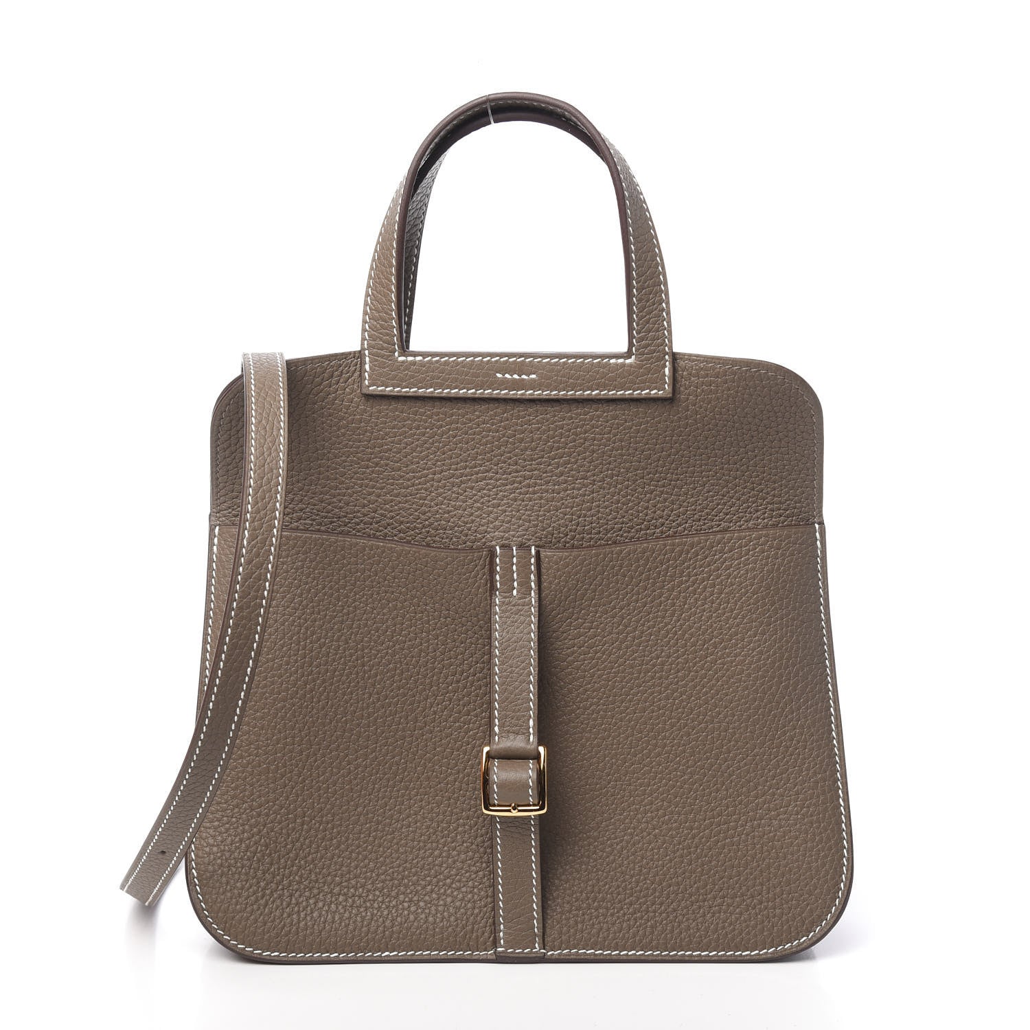 Hermes Taurillon Clemence Halzan 25 Etoupe 611483 – FASHIONPHILE