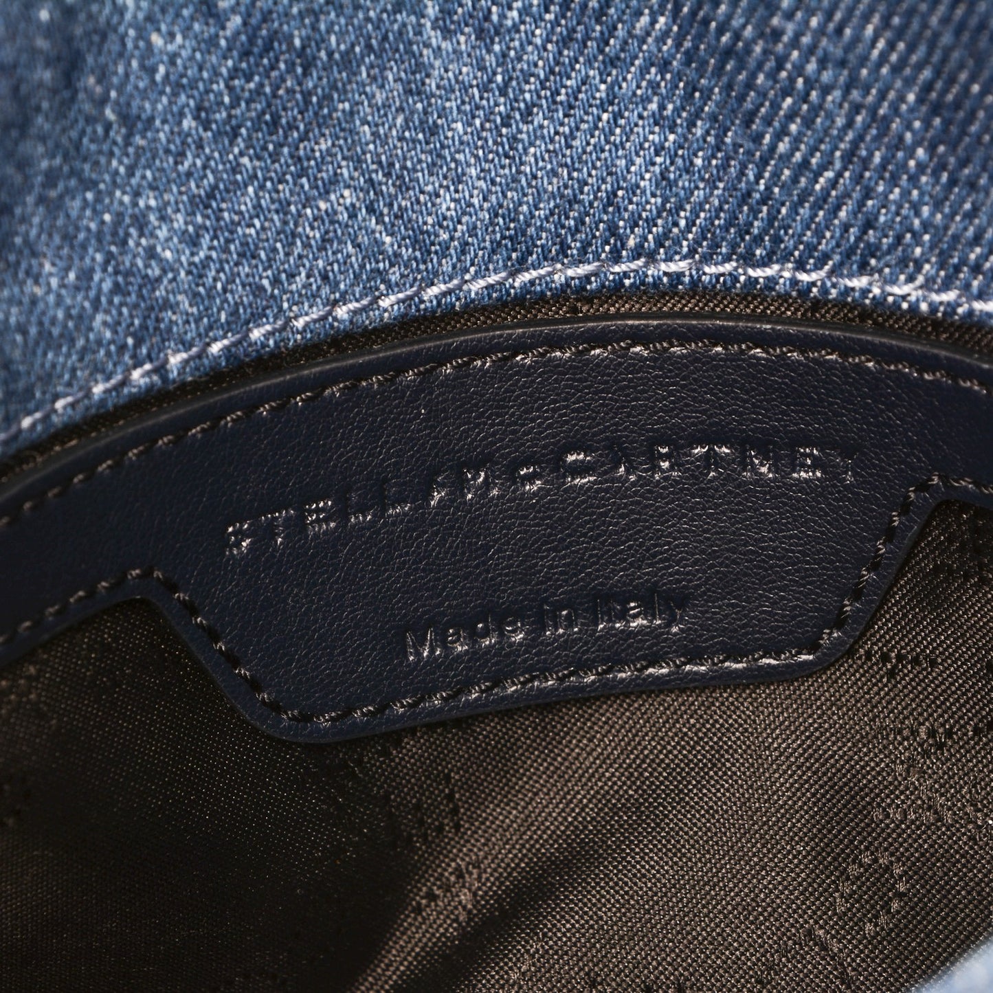 Eco Denim Embroidered Falabella Crossbody Cerulean