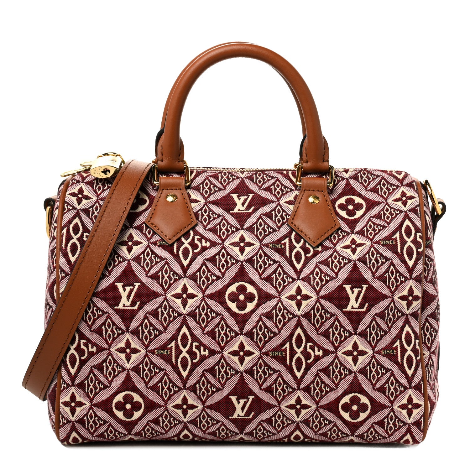 Louis Vuitton Jacquard Since 1854 Speedy Bandouliere 25 Bordeaux 1 of 11