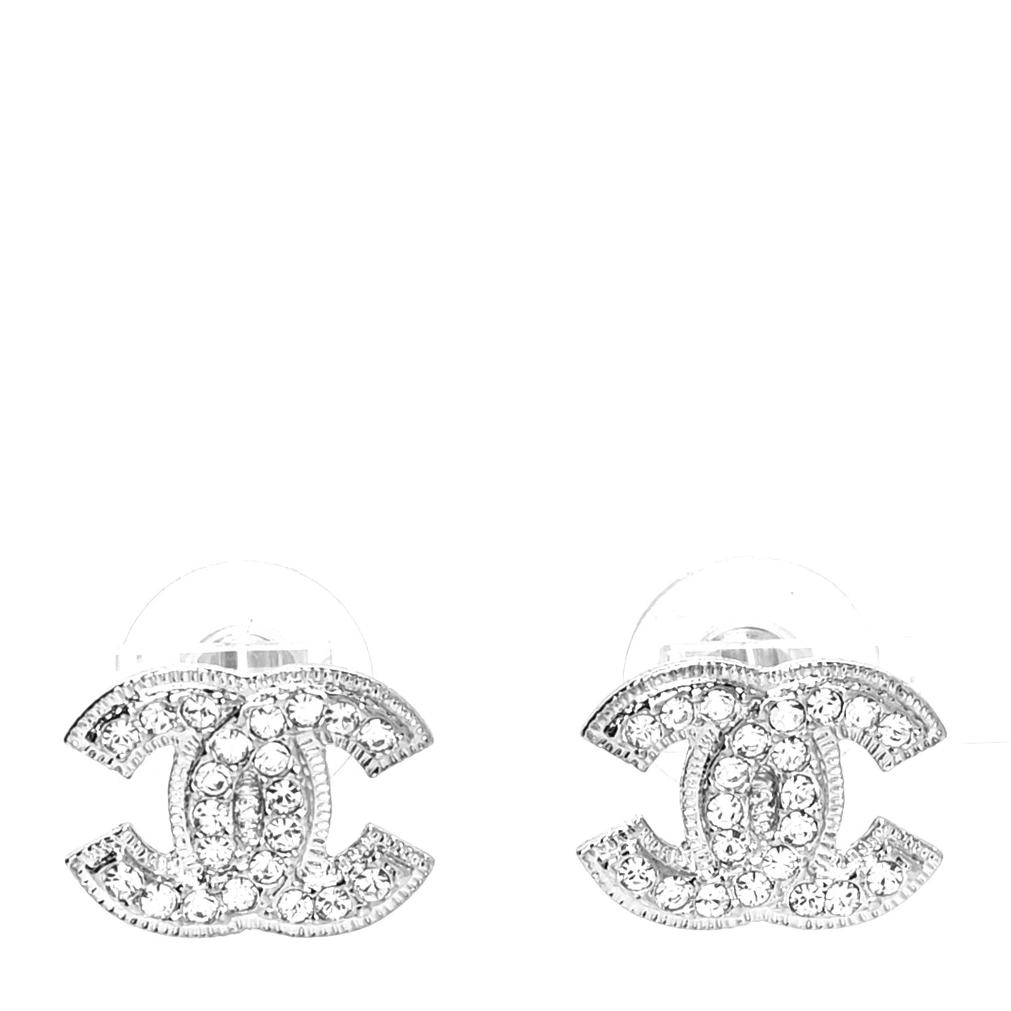 Crystal Timeless CC Earrings Silver