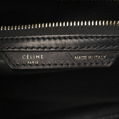 Celine Elephant Calfskin Mini Bi-Color Luggage Black White 6 of 12