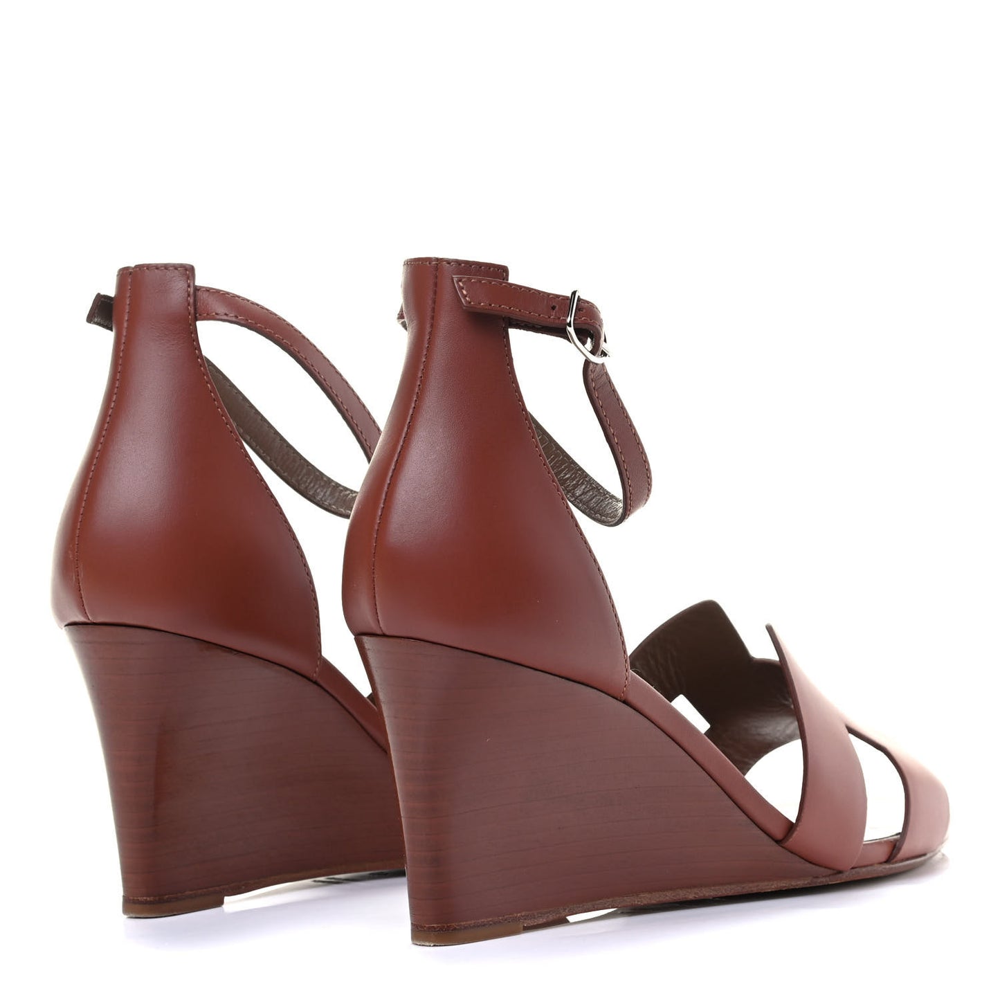 Calfskin Legend Wedge Sandals 40 Gold