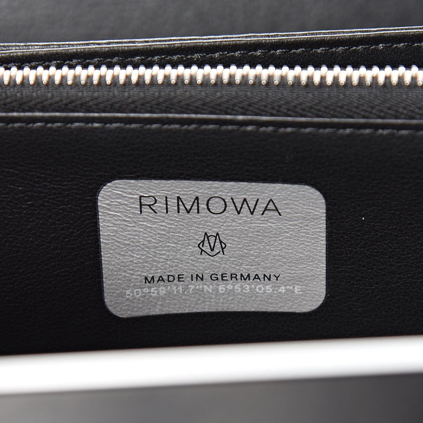 X RIMOWA Aluminum Personal Clutch On Strap Black