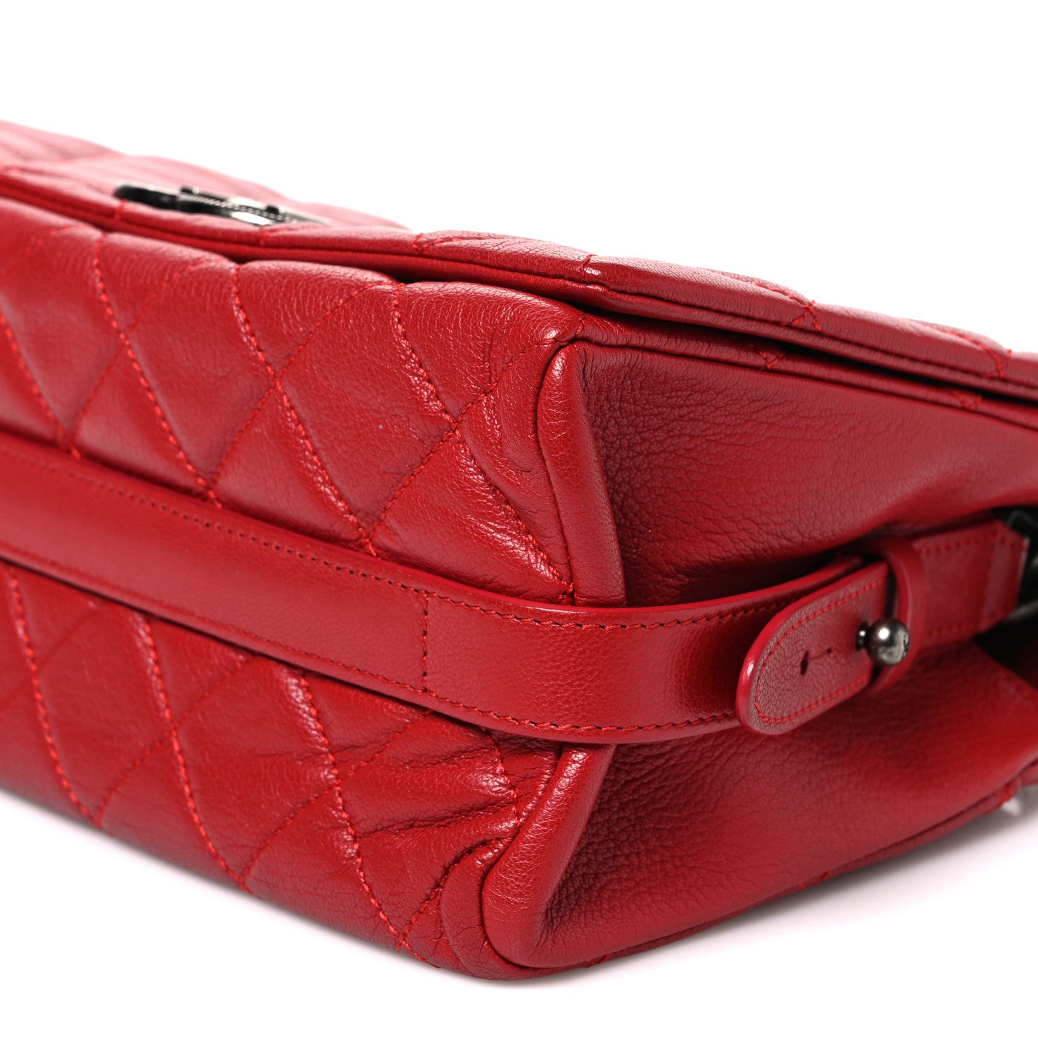 Chanel Goatskin Quilted Medium City Rock Flap Red 10 of 10