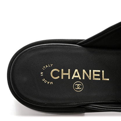 Chanel Lambskin Quilted CC Turnlock Mules 40.5 Black 8 of 11