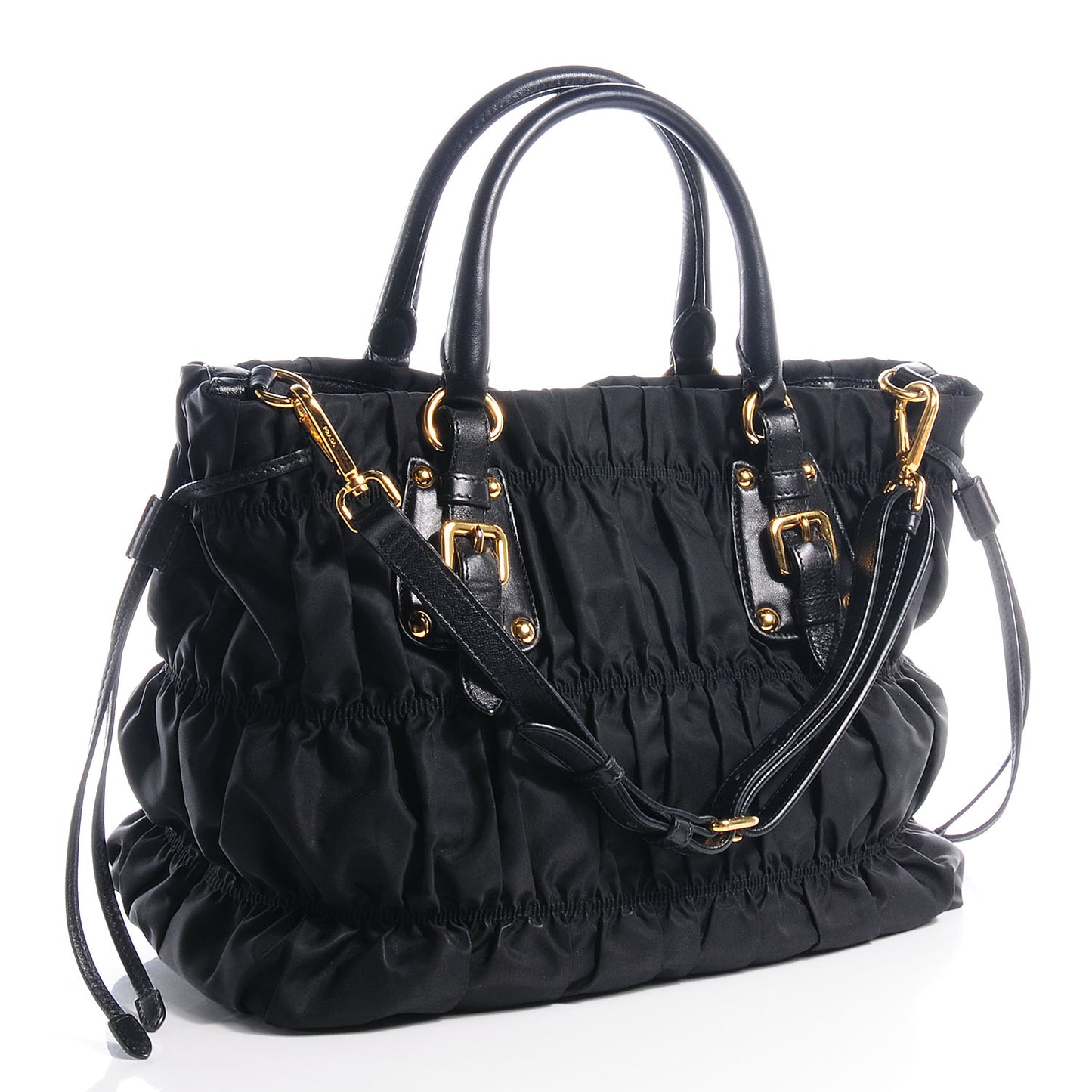 Tessuto Nylon Gaufre Tote Nero Black