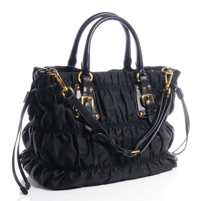 Prada Tessuto Nylon Gaufre Tote Nero Black 3 of 9