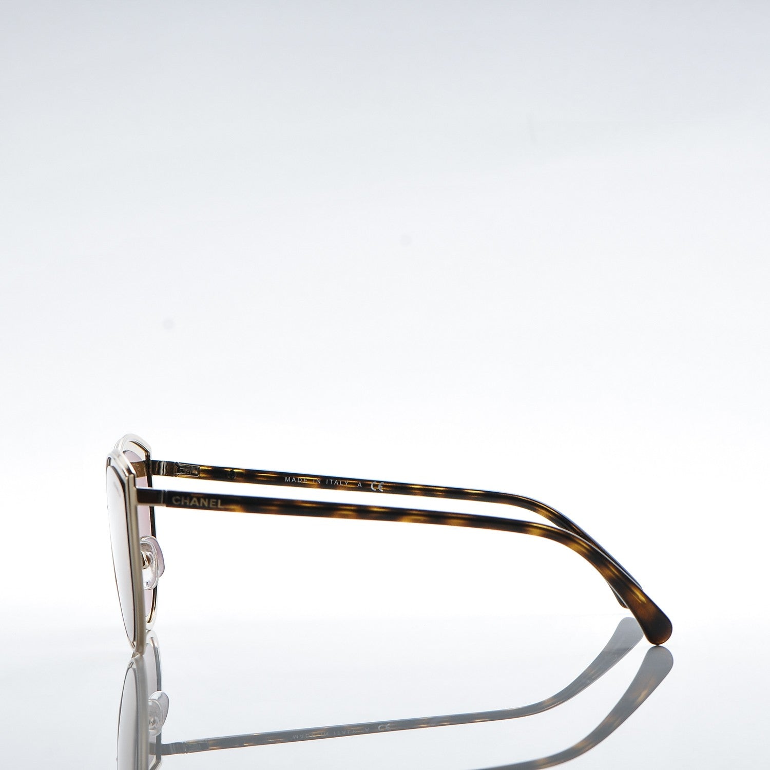 Chanel Metal Cat Eye Sunglasses 4222 Gold 3 of 8