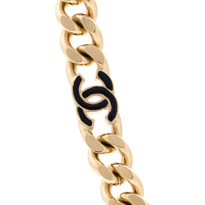Chanel Metal Enamel Chain CC Choker Gold Black 4 of 6