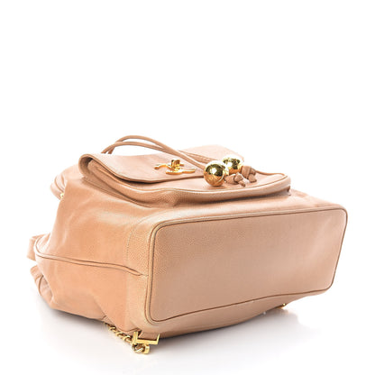 Chanel Caviar Drawstring Backpack Beige 5 of 13