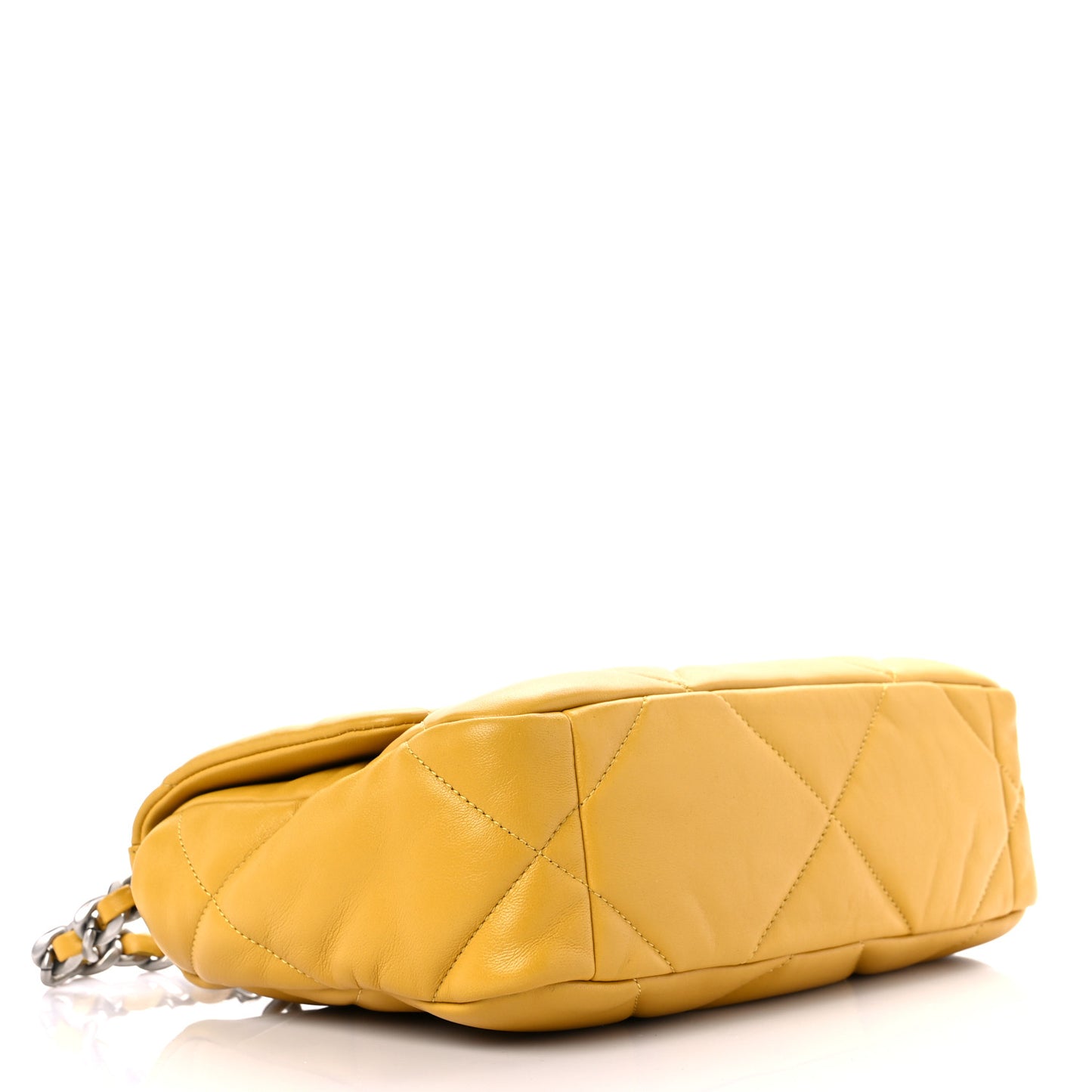 Lambskin Quilted Medium Chanel 19 Flap Yellow