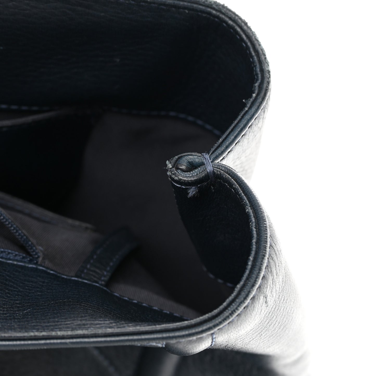 Deerskin Stitched Medium CC Shopping Tote Navy