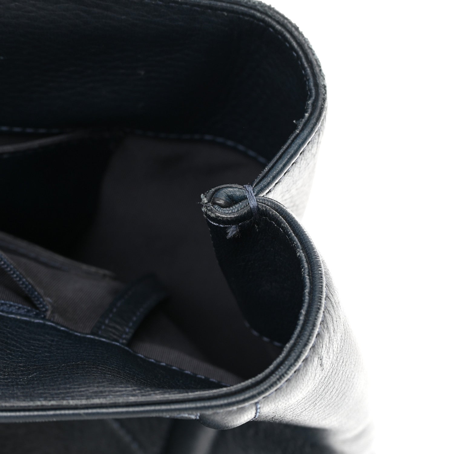 Chanel Deerskin Stitched Medium CC Shopping Tote Navy 13 of 24