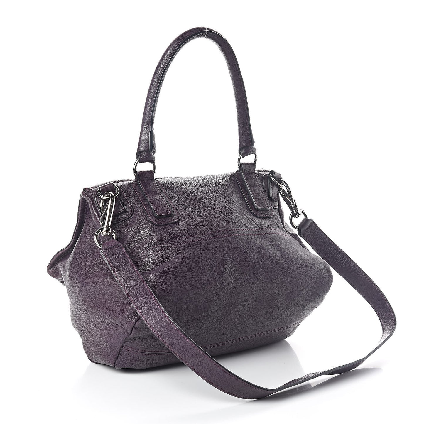 Sugar Goatskin Large Pandora Aubergine