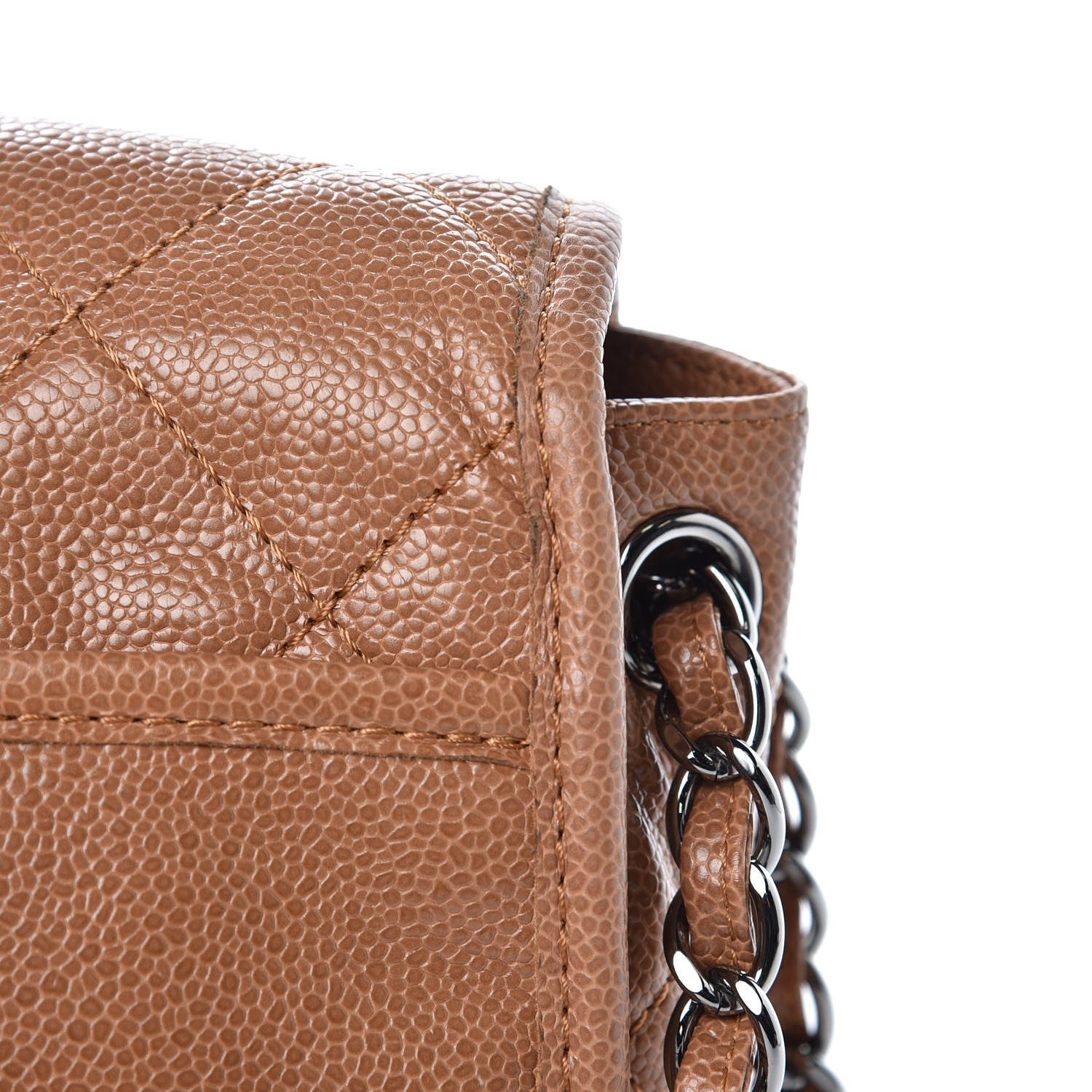 Chanel Grained Calfskin Medium Natural Beauty Messenger Beige 9 of 9