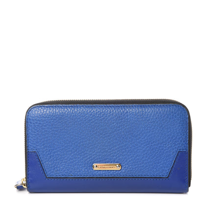 Burberry Calfskin Ziggy Zip Around Wallet Brilliant Blue 1 of 10