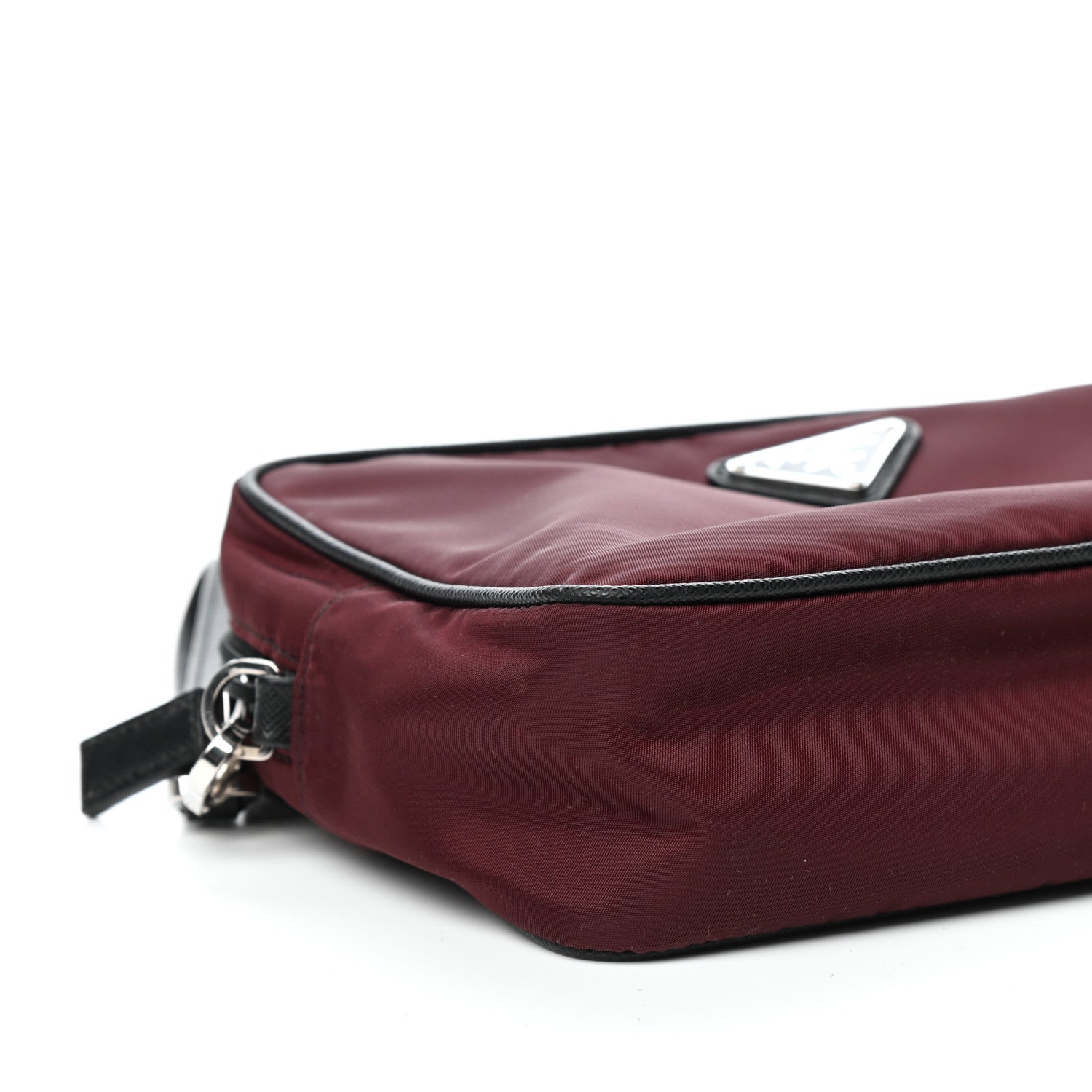 Prada Tessuto Nylon Saffiano Wristlet Granato 8 of 9