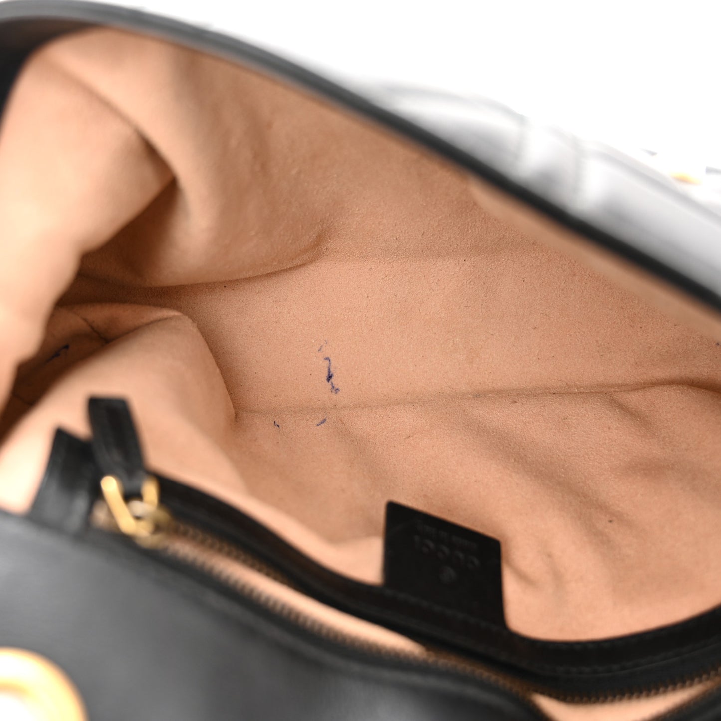Calfskin Matelasse Studded Small Pearly GG Marmont Shoulder Bag Black