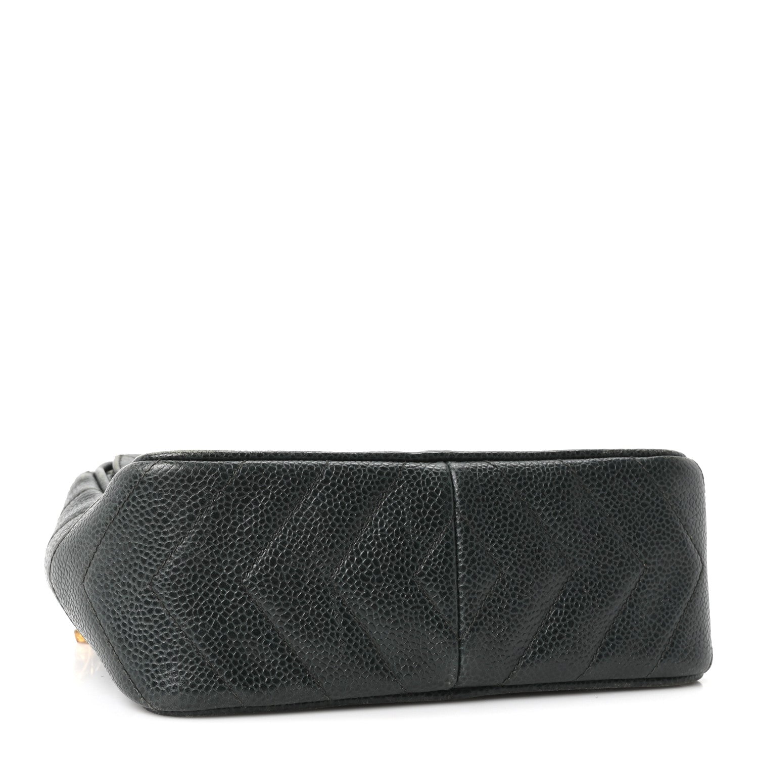 Chanel Caviar Chevron Quilted Tassel Camera Case Dark Green 4 of 10