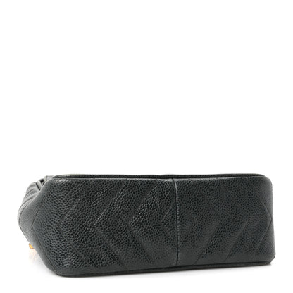 Chanel Caviar Chevron Quilted Tassel Camera Case Dark Green 4 of 10