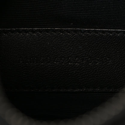 Saint Laurent Grain De Poudre Chevron Monogram Bill Pouch Black 7 of 7