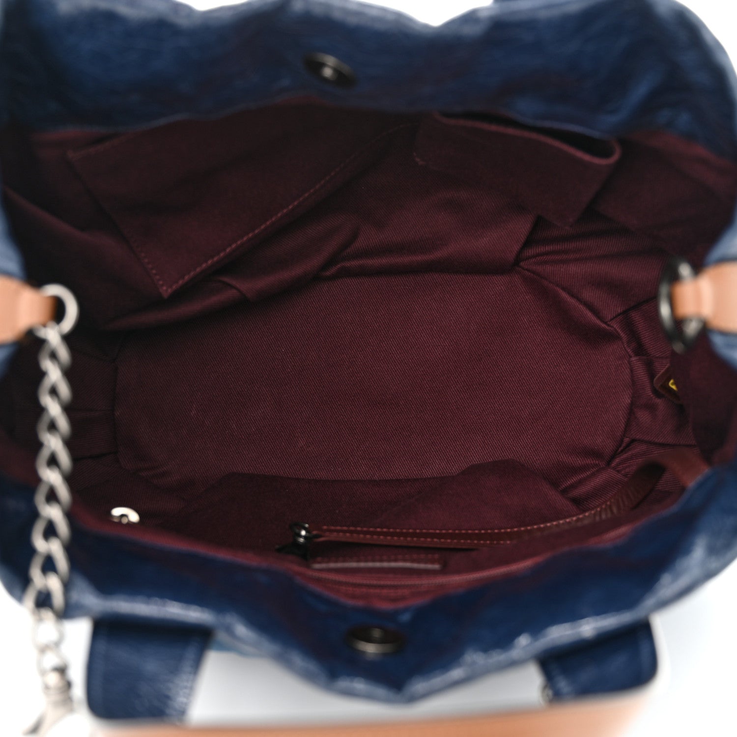 Chanel Iridescent Calfskin Small In the Mix Tote Navy 5 of 10