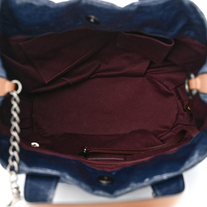 Chanel Iridescent Calfskin Small In the Mix Tote Navy 5 of 10