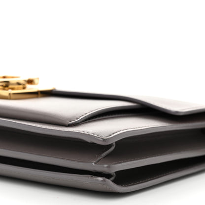 Salvatore Ferragamo Smooth Calfskin Aileen Gancio Lock Shoulder Bag Urban Grey 10 of 12