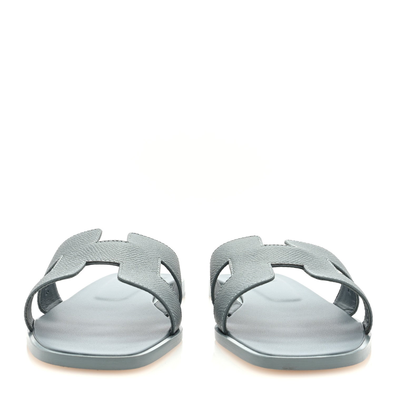 Hermes Epsom Oran Sandals 40 Gris Antarctique 3 of 9