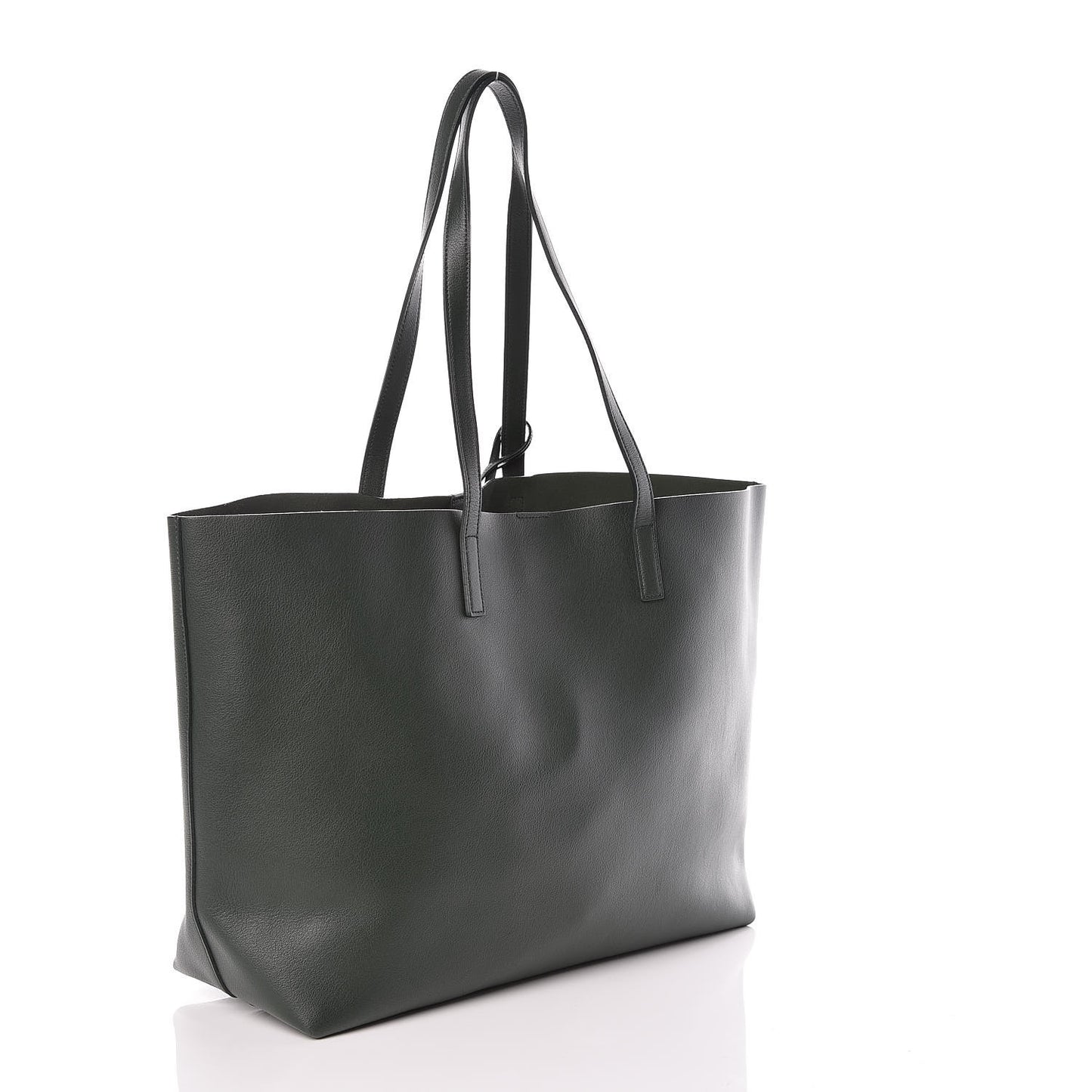 Calfskin Large Shopping Tote Dark Green