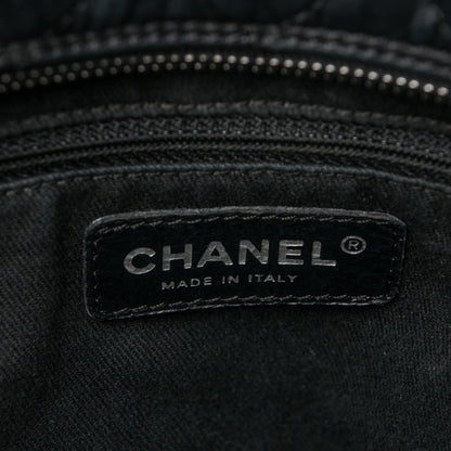 Chanel Distressed Lambskin Vintage Ligne Lady Braid Tote Black 6 of 7