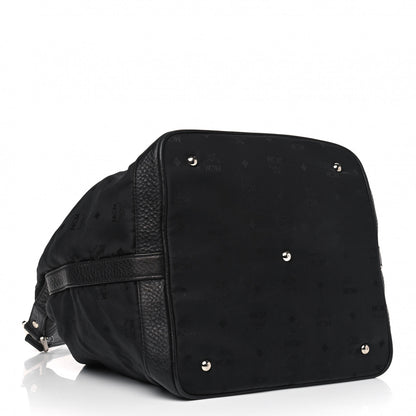 MCM Nylon Monogram Bucket Black 4 of 13