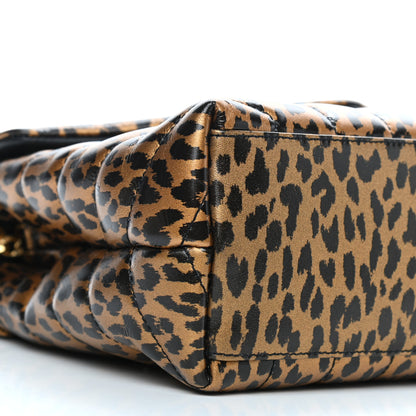 Saint Laurent Calfskin Y Quilted Monogram Small Loulou Chain Satchel Leopard 6 of 7