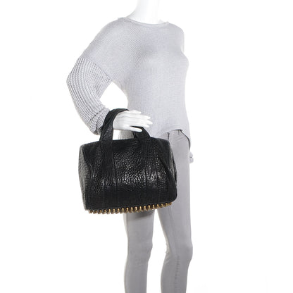 Alexander Wang Pebbled Lambskin Rocco Black Antique Brass Hardware 2 of 6