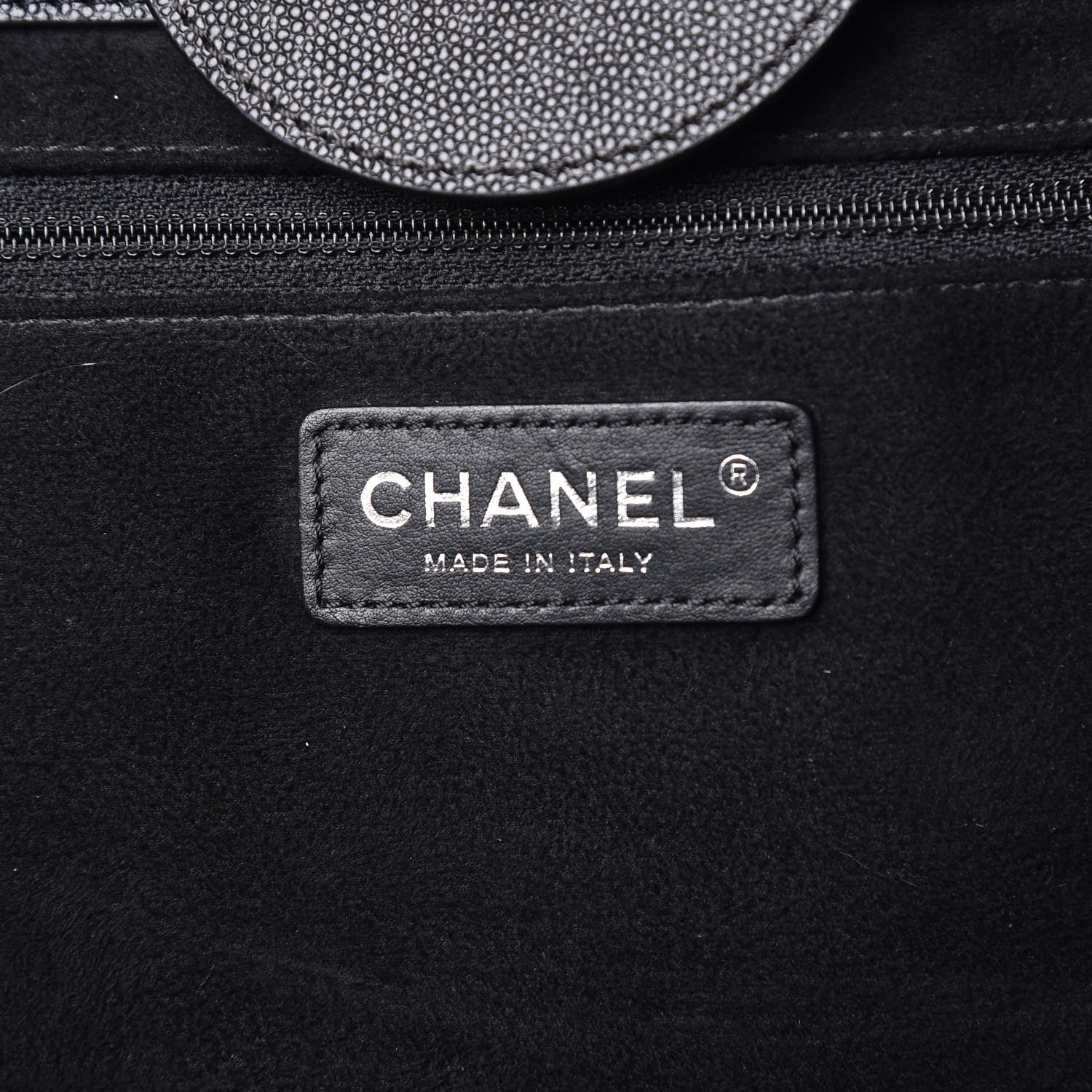 Chanel Caviar Extra Large Studded Deauville Tote Black 7 of 13