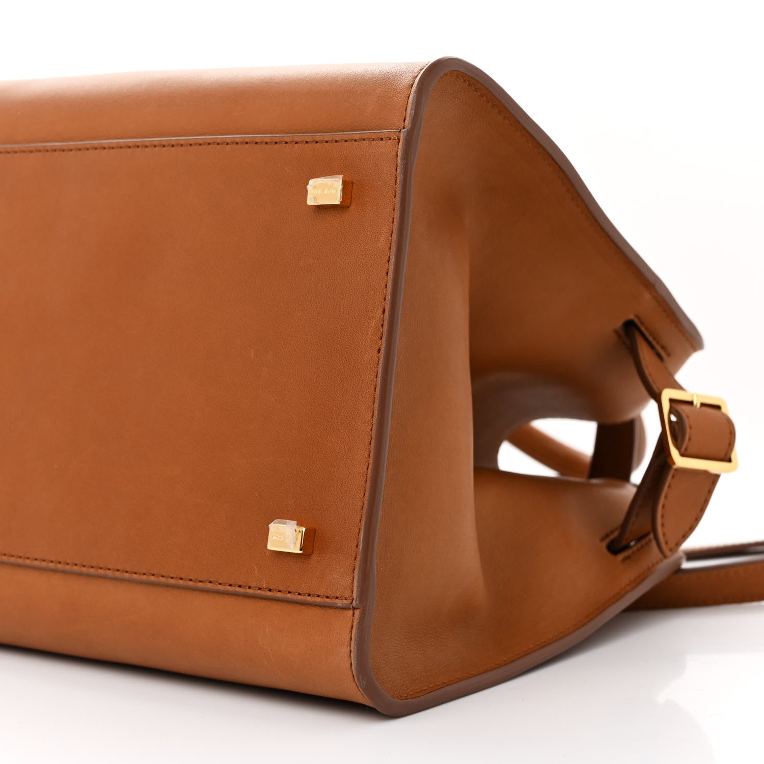 The Row Polished Saddle Calfskin Soft Margaux 12 Cuir 9 of 10