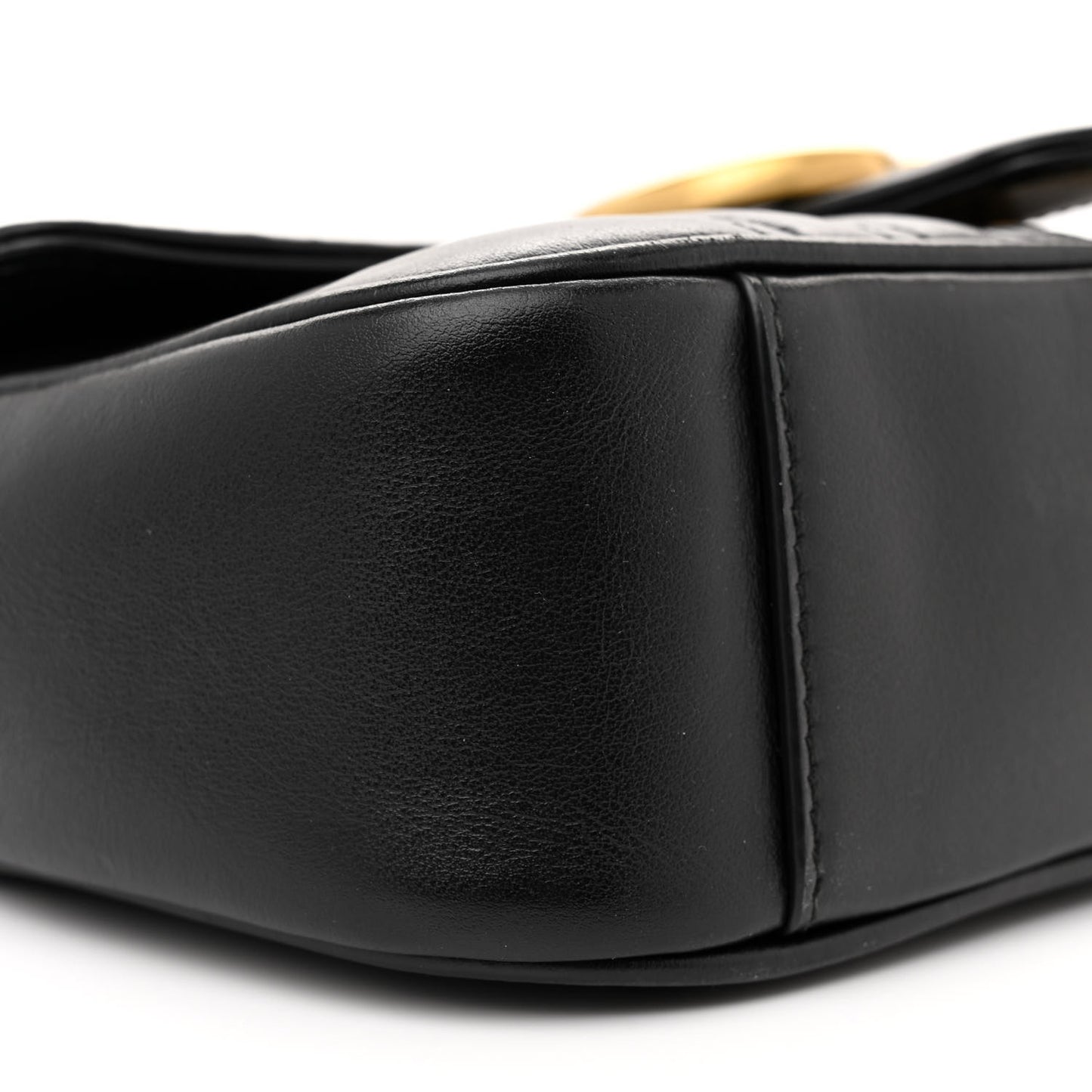 Calfskin Matelasse Mini GG Marmont Shoulder Bag Black